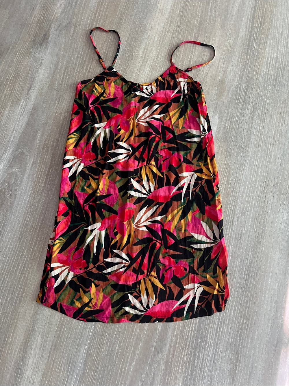 Billabong Tropical Floral Mini Dress - Pink, Black & White NWT